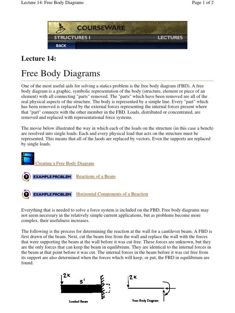 Free Body Diagrams | PDF