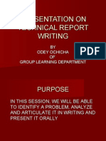 Presentation On Technical Report Writing