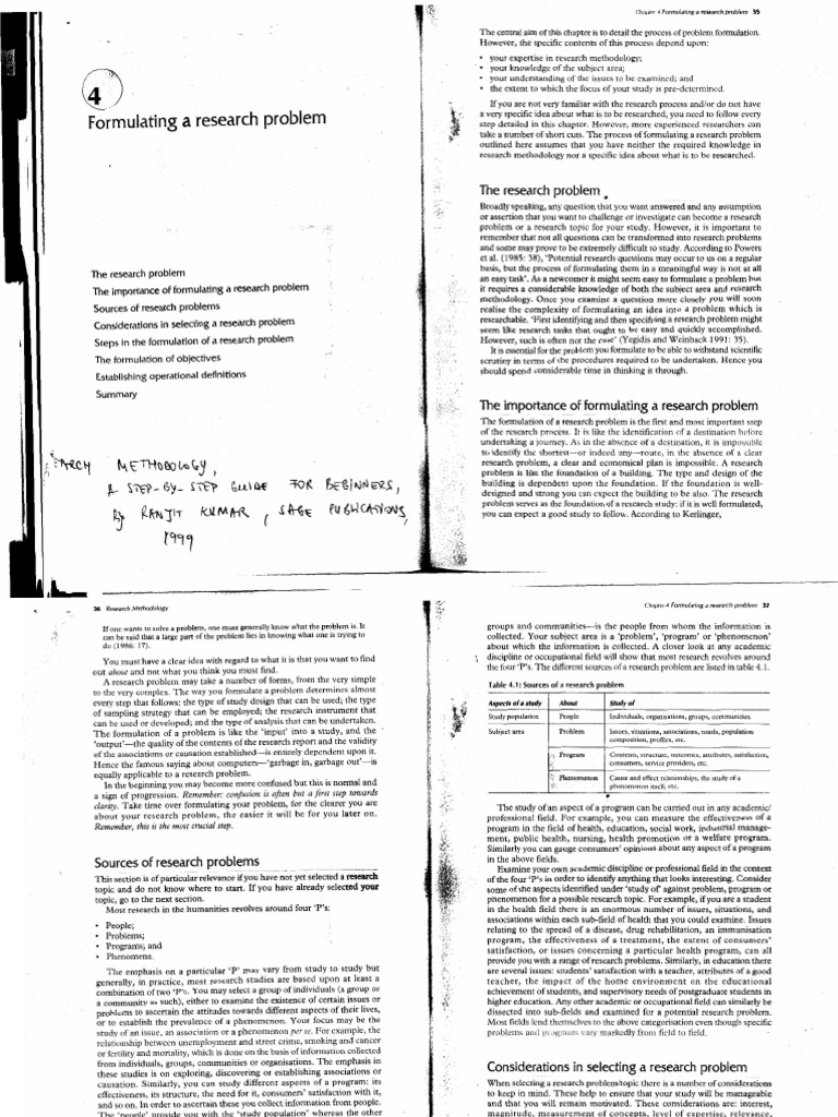 Kumar 1999 Research Methodology | PDF | Language Arts & Discipline ...