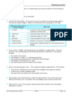 Words/phrases Used in Product Display Meanings: Displaying Products