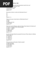 Current Affairs Mcqs 2013