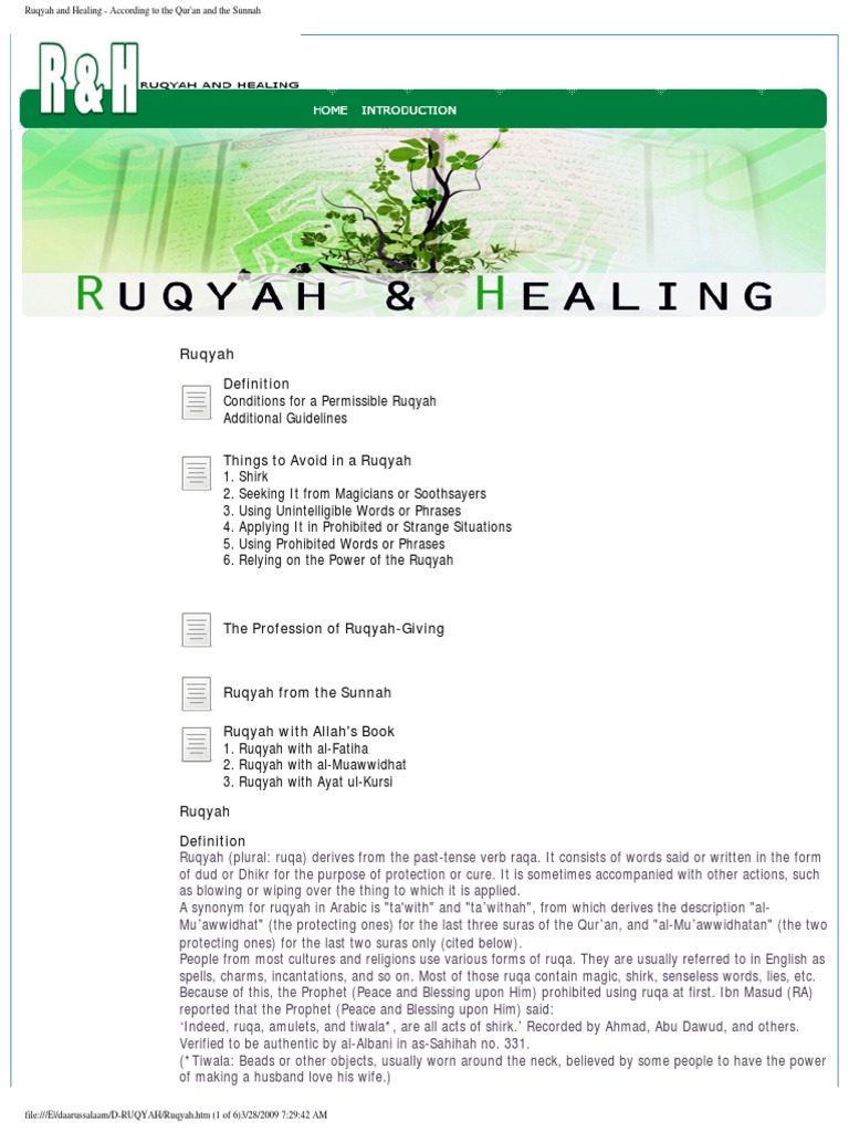 Ruqyah and Healing | PDF | Quran | Islam