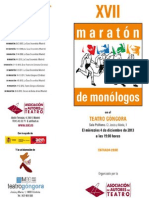 XVII Maratón de Monólogos Córdoba
