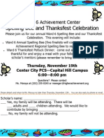 Spelling Bee and Thanks Fest Invite!