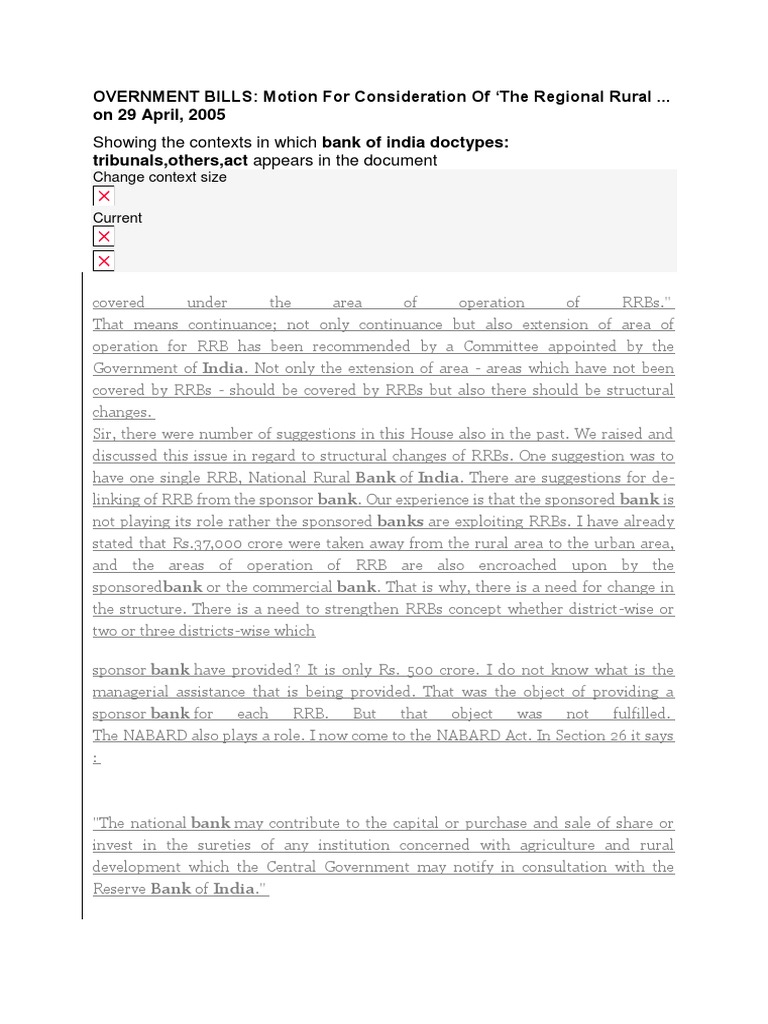 Regional Rural Devlopment Bill | PDF | Business | Finance & Money ...