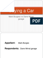 Buying A Car: Mark Burgess Vs Dane Wirral Garage