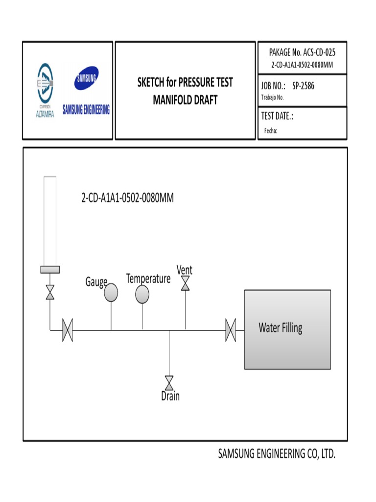 Pressure Test Manifold Draft Document | PDF