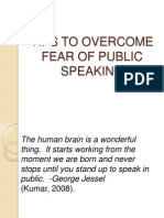 Mgmt 102 - tips to overcome fear of public speaking
