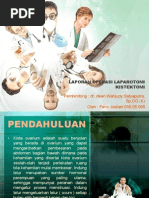 Download Laporan Operasi Laparotomi Kistektomi by Ferio Joelian Chandra SN225266067 doc pdf