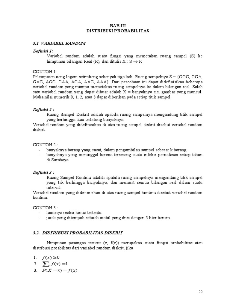 Contoh Soal Distribusi Peluang Diskrit Dan Pembahasannya - Contoh Soal