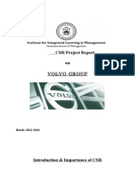 CSR Project Report On: Volvo Group