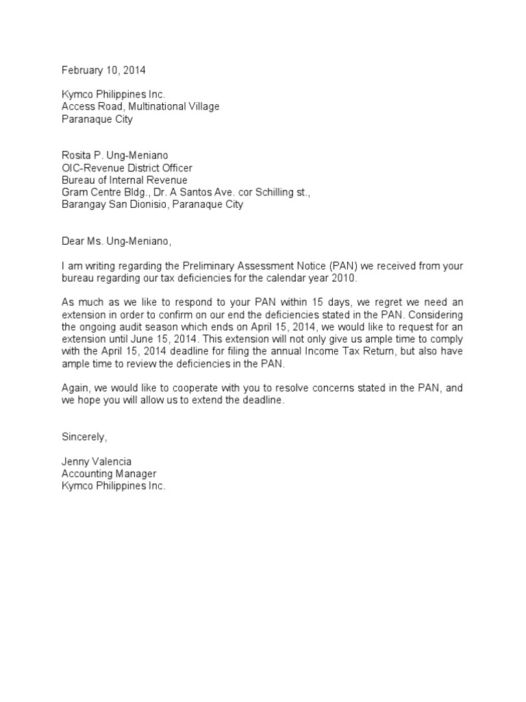 letter for phd extension