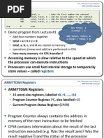 Demo Program From Lecture #1: Registers