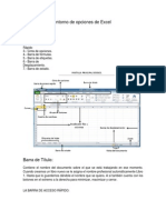 Descripción Del Entorno de Opciones de Excel