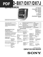 Service Manual: HCD-BX7/DX7/DX7J