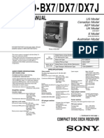 Service Manual: HCD-BX7/DX7/DX7J