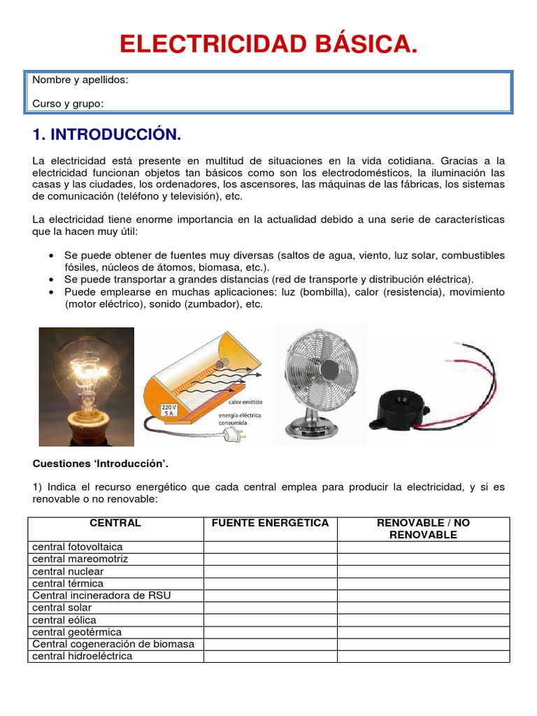 Conceptos Básicos de Electricidad Corriente eléctrica Voltaje