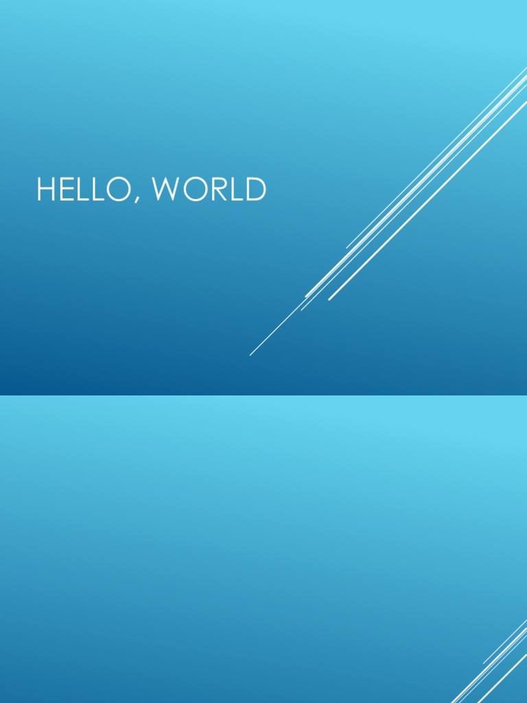 Hello, World: A Simple Introduction | PDF | Home & Garden | Science ...
