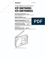 Sony ICFSW7600G Manual