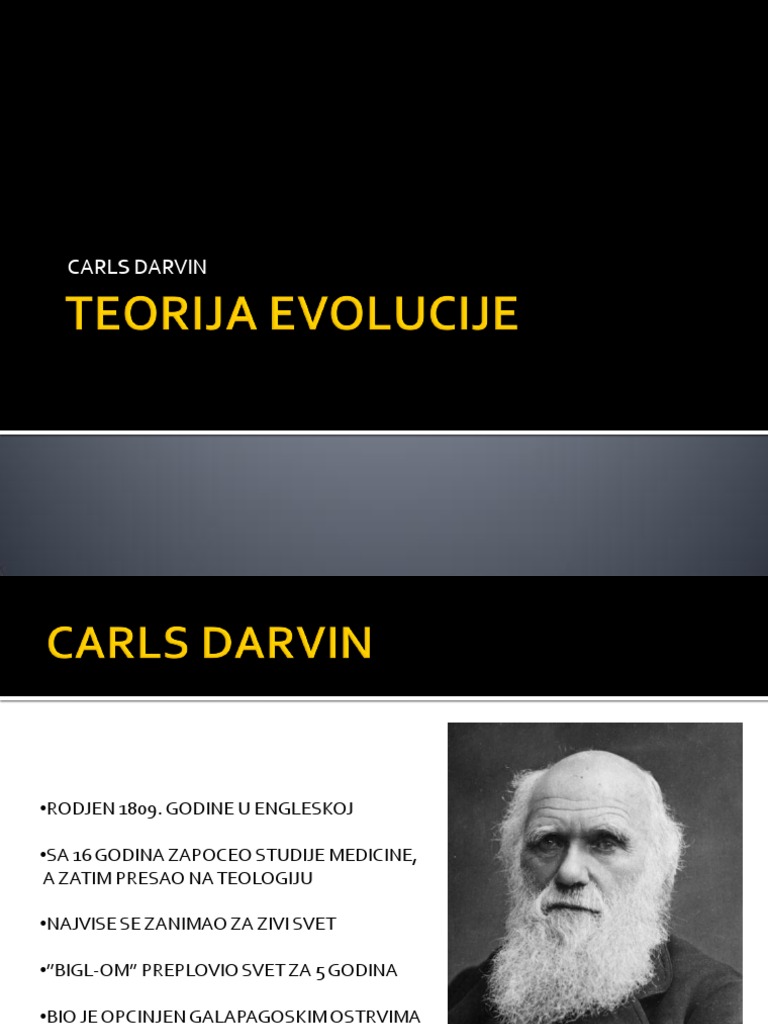 Darvinova Teorija Evolucije | PDF