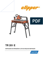 Instruções e peças de reposição para corte de pisos cerâmicos TR 201 E