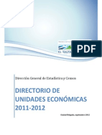 Directorio de Unidades Economicas 2011-2012
