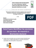 guia d para identificar las secciones de una tesis