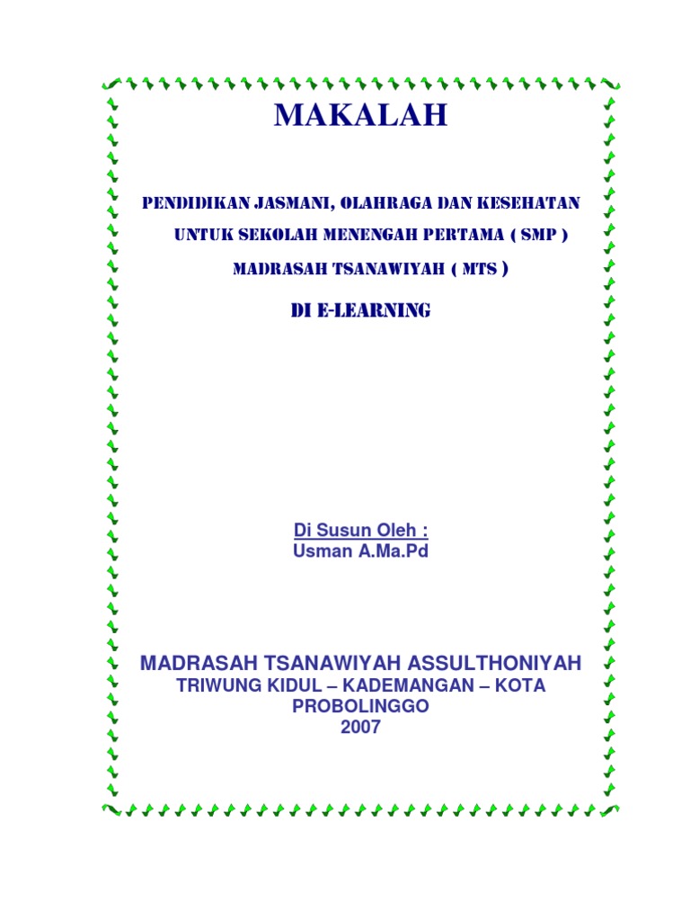 Tugas Makalah Olahraga