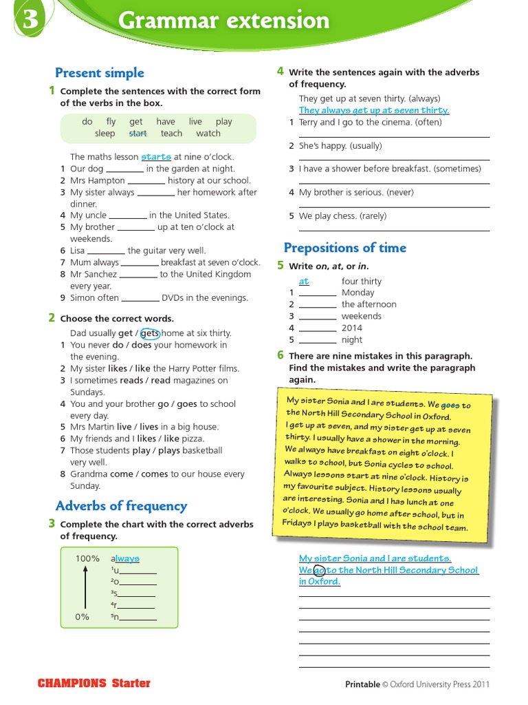 Grammar Extension 3 Adverb Languages