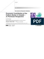 Economic Contribution of the Culture Sector in Canada