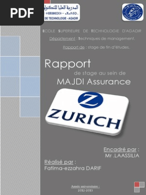 Rapport De Stage Zurich Assurances Assurance Reassurance