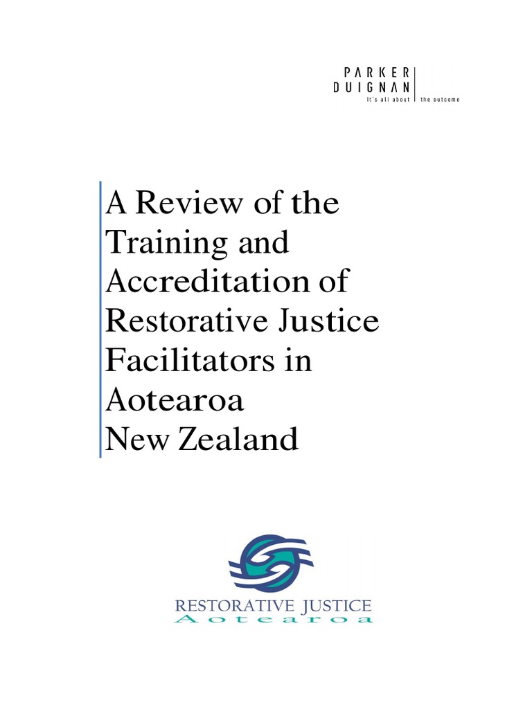 A Review of The Training and Accreditation of Restorative Justice ...