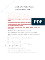 Peraturan Lomba Cerdas Cermat Nursing Champ 2014: Babak Pertama
