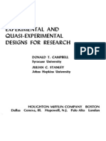 Experimental and Quasi-Experimental Designs For Research