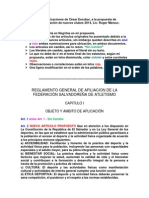 Reglamento de Afiliación Anotaciones y Modificaciones de César Escobar