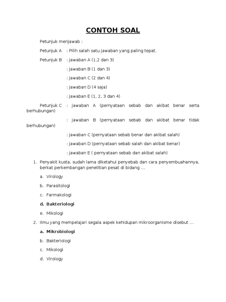 Contoh Soal Benar Salah Berumpun Materi Sel