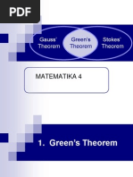 Matematika 4: Gauss' Theorem Stokes' Theorem