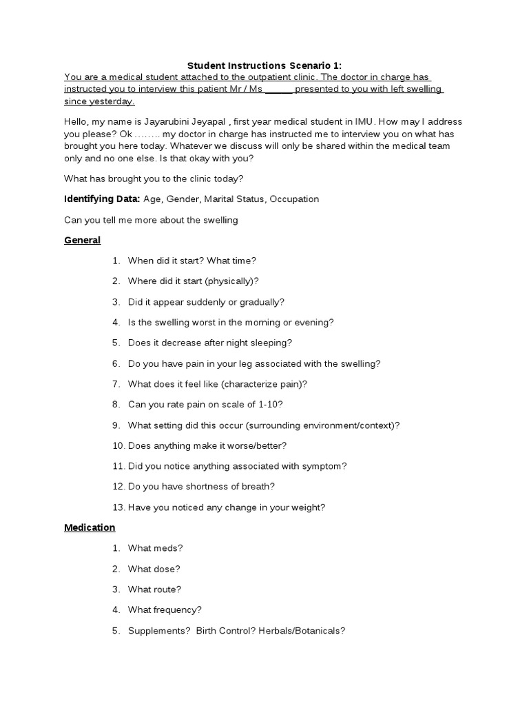 Medical Student Interview Guide | PDF