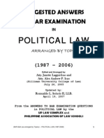 Answers to Bar Exams 1987-2006 Political Law
