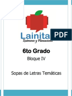 6to Grado - Bloque 4 - Sopa de Letras