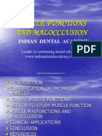 Muscle Function in Orthodontics / Orthodontic Courses by Indian Dental Academy