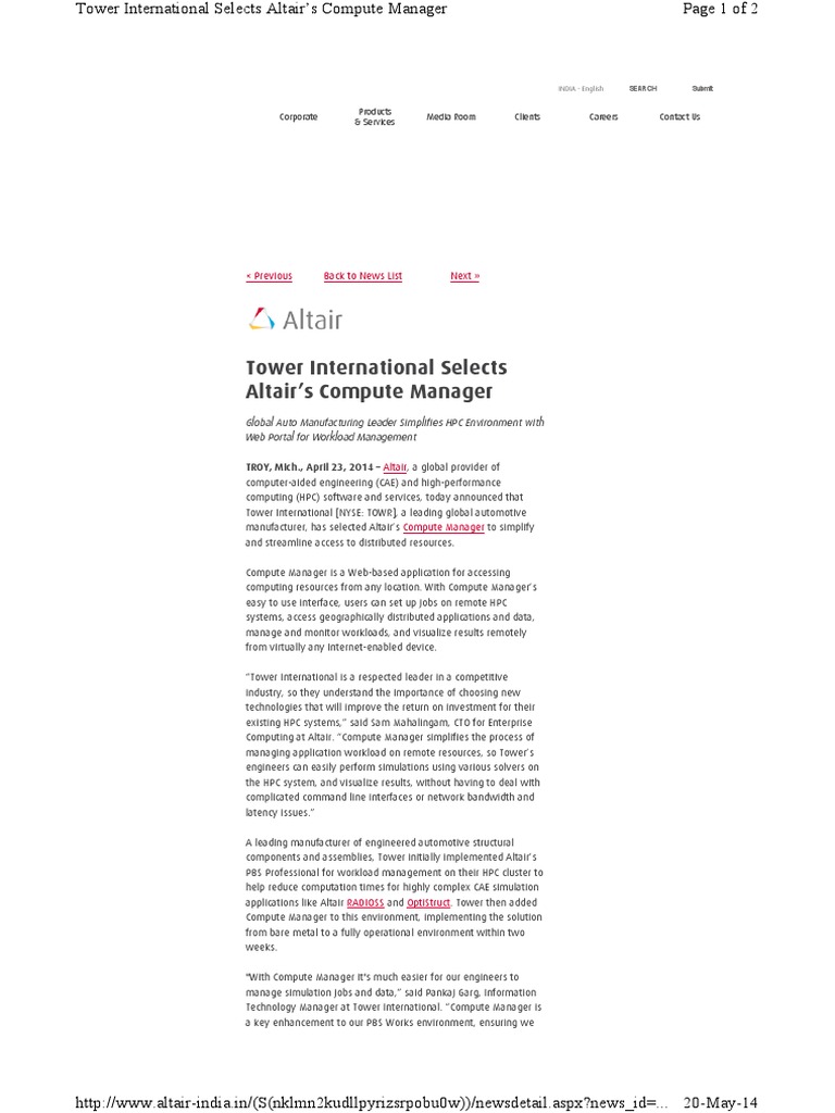 Celebrating Altair Acquiring A New Client | PDF | Supercomputer | Software