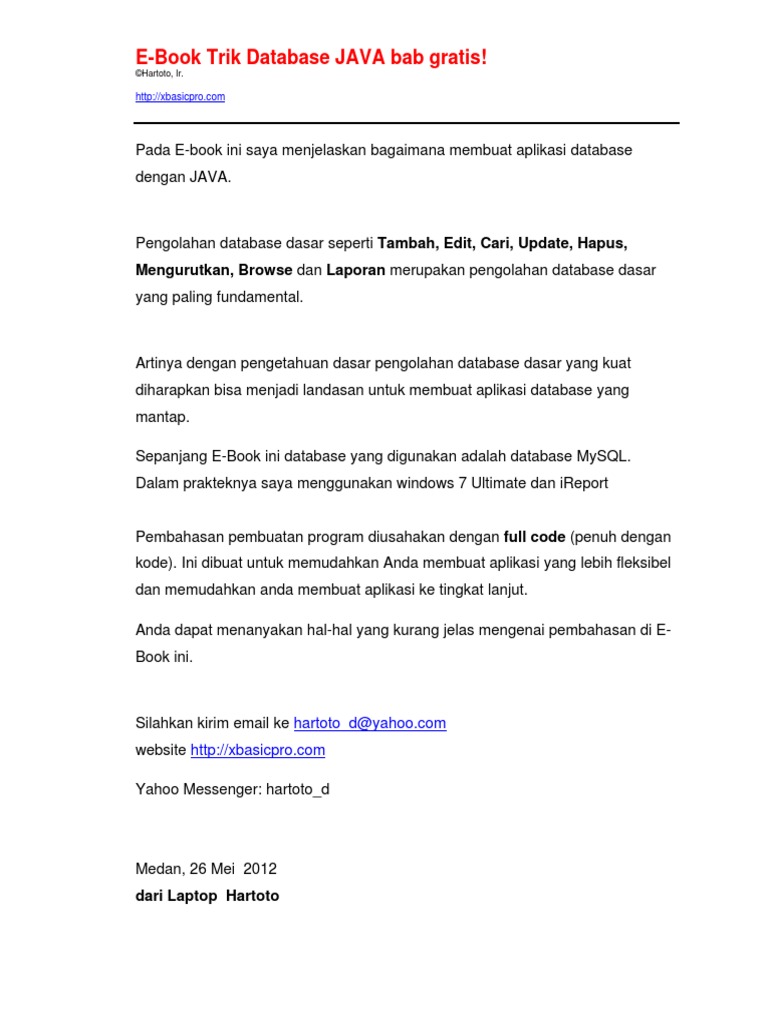 Ebook Gratis Bahasa Indonesia