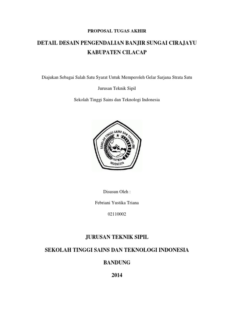 Proposal Tugas Akhir Mengenai Pengendalian Banjir Di Sungai Cirajayu