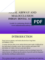 Nasal Airway and Malocclucion / Orthodontic Courses by Indian Dental Academy