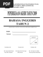 Soalan ENGLISH BI Bahasa Inggeris Tahun 2 Paper 2