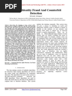 Spirit of Identity Fraud And Counterfeit
Detection