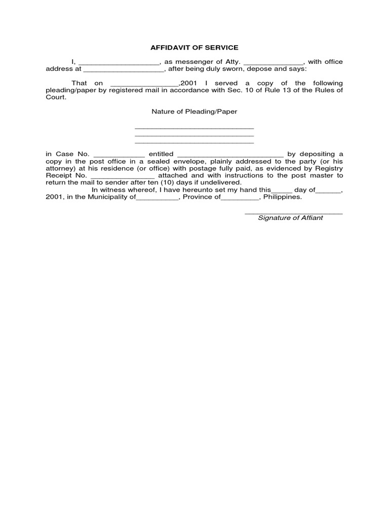 AFFIDAVIT OF SERVICE docx AFFIDAVIT OF SERVICE docx