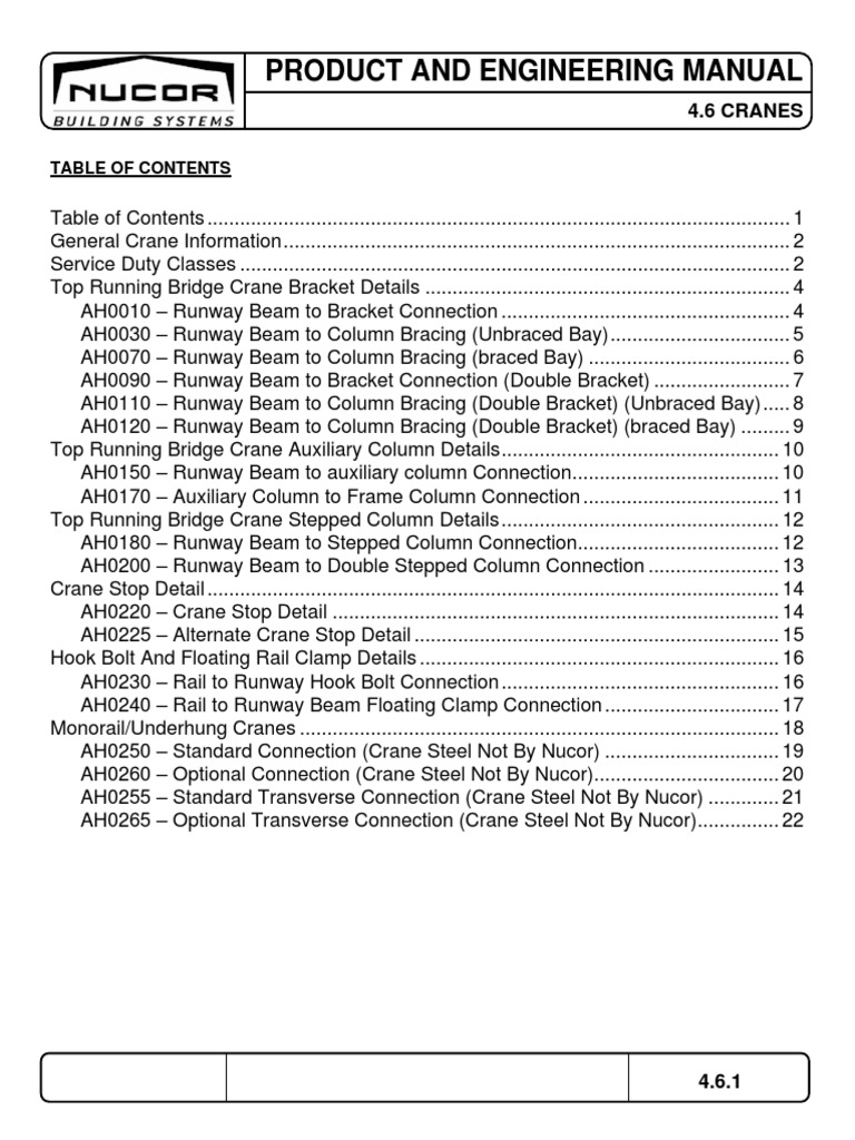 Crane Product and Engineering Manual Crane (Machine) Elevator