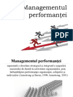 Managementul performanţei